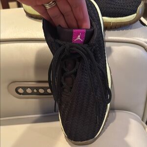 Jordan Black and Yellow Sneakers